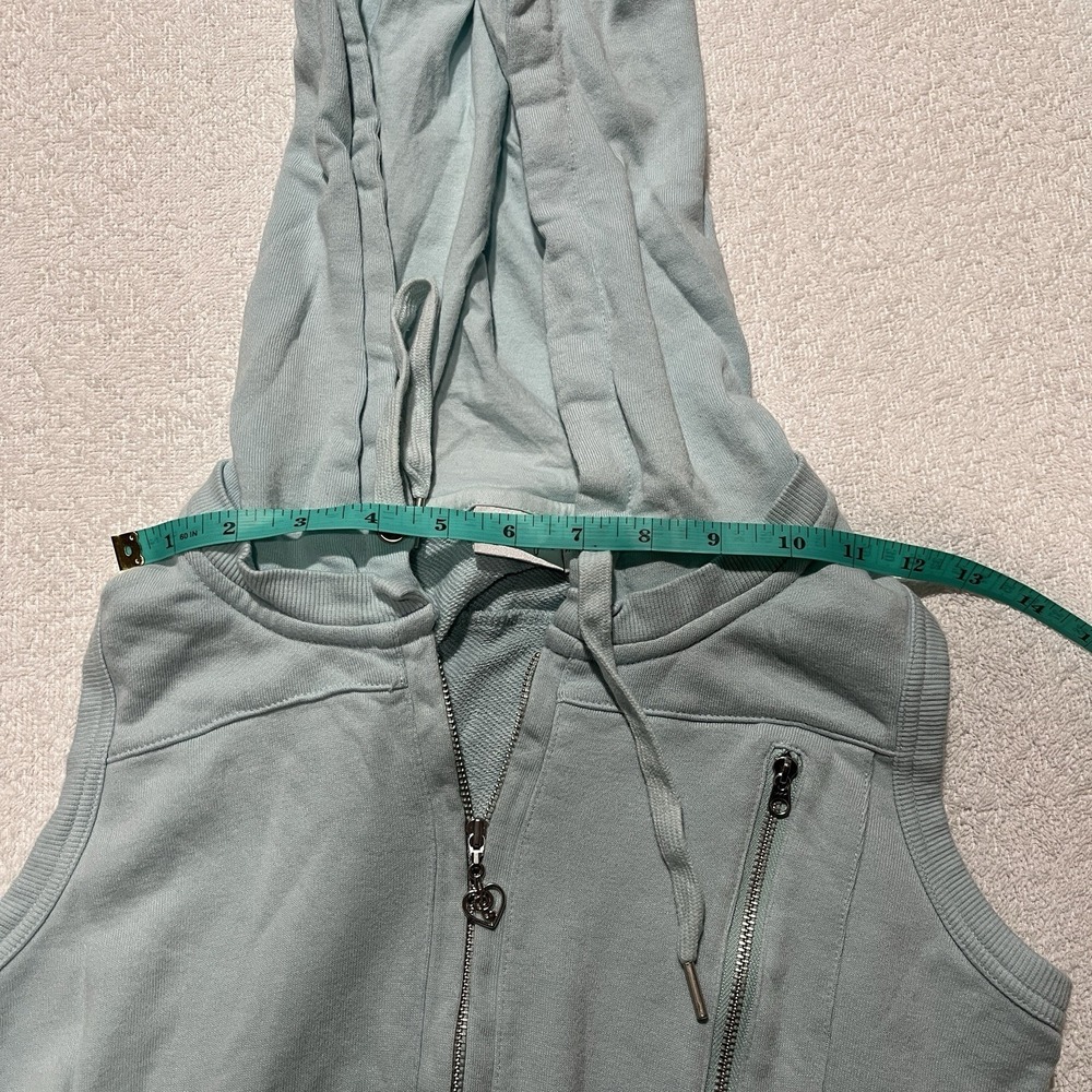 GOOD CONDITION!! Soundgirl Tank Top Hoodie Sleeve-less Light Blue Size: M - Picture 3 of 8